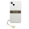 Чехол Guess Brown Strap Charm для iPhone 13 mini Transparent (GUHCP13SKB4GBR)