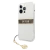 Чехол Guess 4G Brown Strap Charm для iPhone 13 Pro Max Transparent (GUHCP13XKB4GBR)