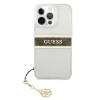 Чехол Guess 4G Brown Strap Charm для iPhone 13 Pro Max Transparent (GUHCP13XKB4GBR)