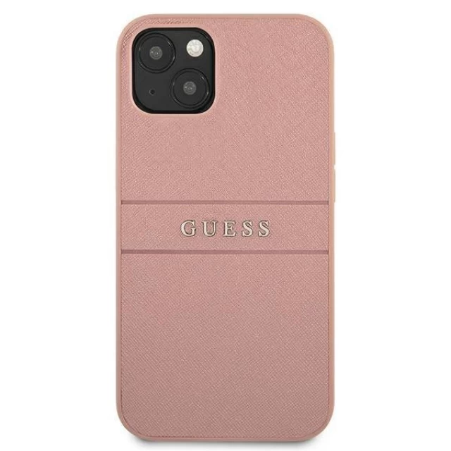 Чехол Guess Saffiano Stripe для iPhone 13 mini Pink (GUHCP13SPSASBPI)