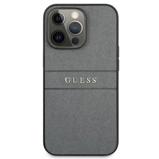 Чехол Guess Saffiano для iPhone 13 Pro Grey (GUHCP13LPSASBGR)