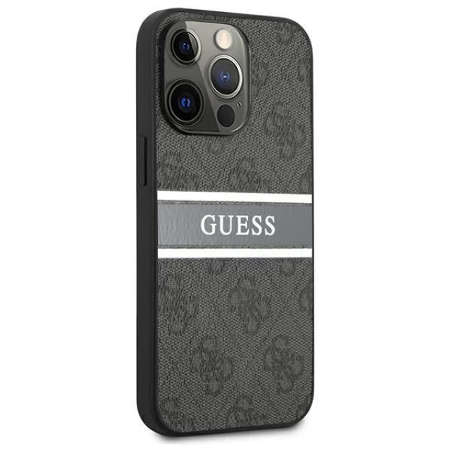 Чохол Guess 4G Stripe для iPhone 13 Pro Grey (GUHCP13L4GDGR)