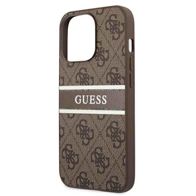 Чехол Guess 4G Stripe для iPhone 13 Pro Max Brown (GUHCP13X4GDBR)