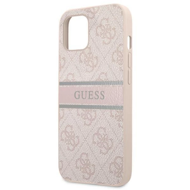 Чехол Guess 4G Stripe для iPhone 13 mini Pink (GUHCP13S4GDPI)