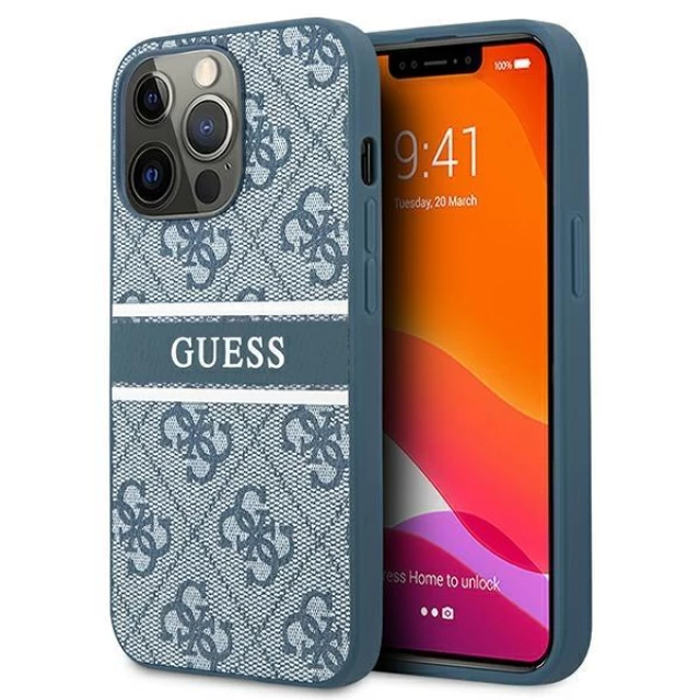 Чехол Guess 4G Stripe для iPhone 13 Pro Blue (GUHCP13L4GDBL)