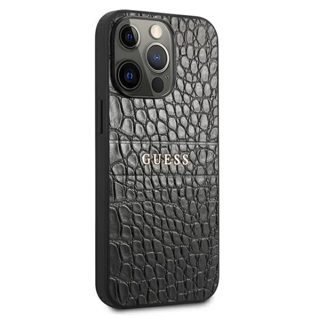 Чохол Guess Croco Strap Collection для iPhone 13 Pro Black (GUHCP13LPCRBBK)