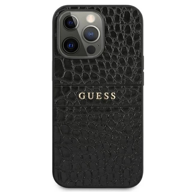 Чохол Guess Croco Strap Collection для iPhone 13 Pro Max Black (GUHCP13XPCRBBK)