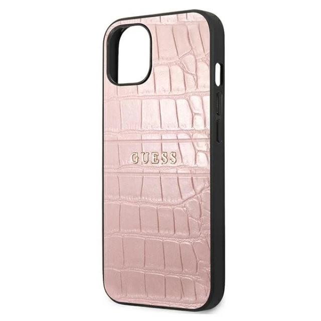 Чехол Guess Croco Strap Collection для iPhone 13 Pink (GUHCP13MPCRBPI)