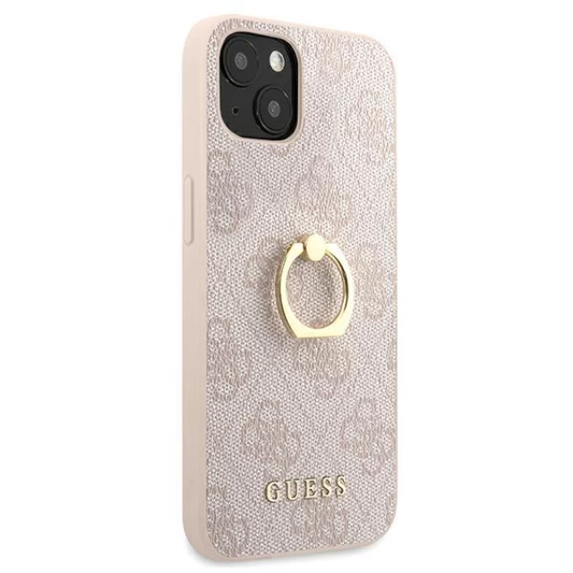 Чохол Guess 4G with Ring Stand для iPhone 13 mini Pink (GUHCP13S4GMRPI)
