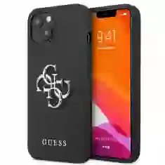 Чехол Guess Saffiano 4G Metal Logo для iPhone 13 mini Black (GUHCP13SSA4GSBK)