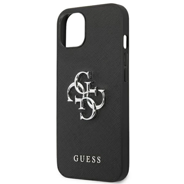 Чехол Guess Saffiano 4G Metal Logo для iPhone 13 mini Black (GUHCP13SSA4GSBK)