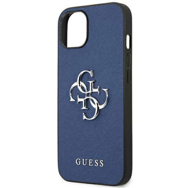 Чехол Guess Saffiano 4G Metal Logo для iPhone 13 mini Blue (GUHCP13SSA4GSBL)