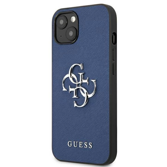 Чохол Guess Saffiano 4G Metal Logo для iPhone 13 Blue (GUHCP13MSA4GSBL)