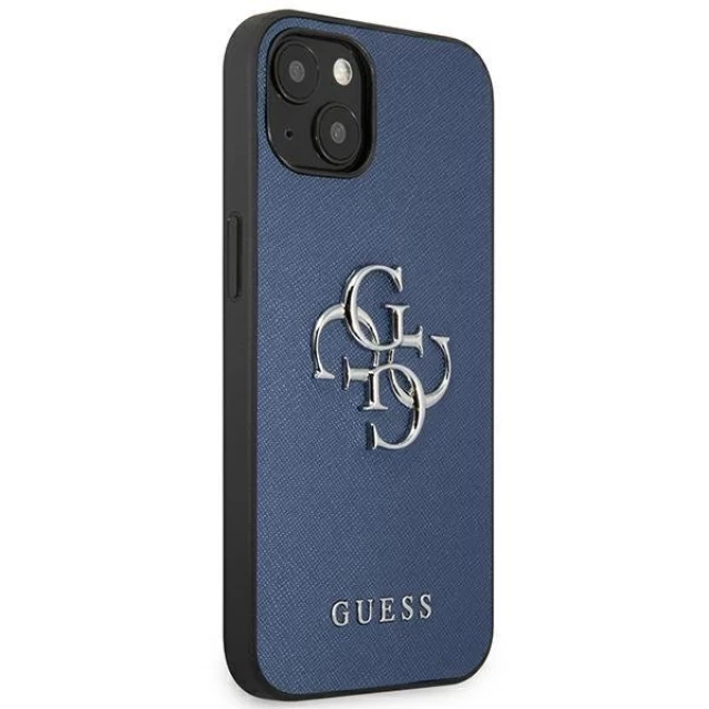 Чохол Guess Saffiano 4G Metal Logo для iPhone 13 Blue (GUHCP13MSA4GSBL)