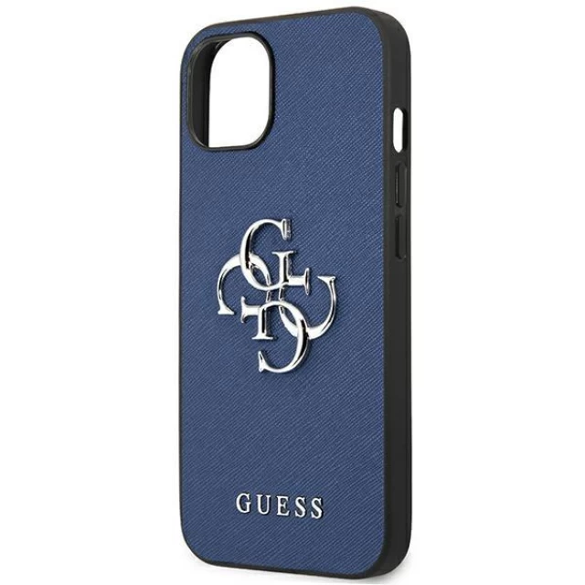 Чохол Guess Saffiano 4G Metal Logo для iPhone 13 Blue (GUHCP13MSA4GSBL)