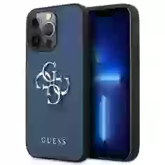 Чехол Guess Saffiano 4G Metal Logo для iPhone 13 Pro Blue (GUHCP13LSA4GSBL)