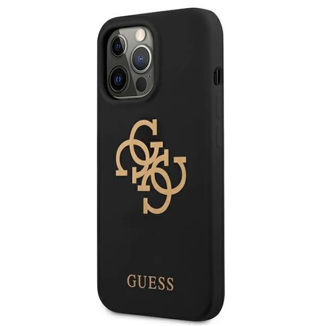 Чехол Guess Silicone 4G Logo для iPhone 13 Pro Black (GUHCP13LLS4GGBK)