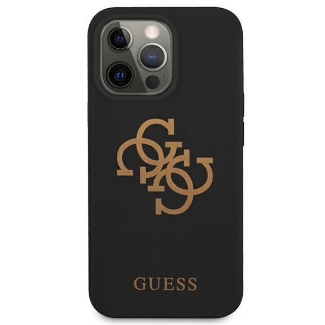 Чехол Guess Silicone 4G Logo для iPhone 13 Pro Black (GUHCP13LLS4GGBK)