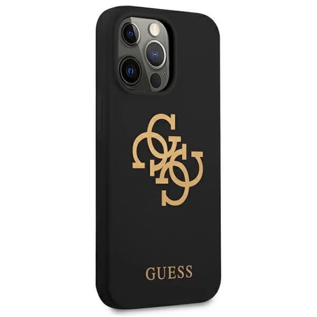 Чехол Guess Silicone 4G Logo для iPhone 13 Pro Black (GUHCP13LLS4GGBK)