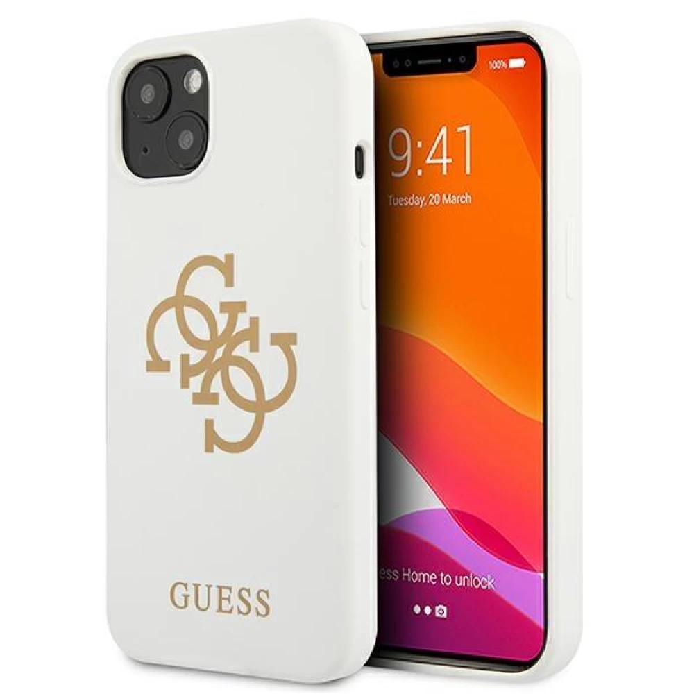 Чехол Guess Silicone 4G Logo для iPhone 13 mini White (GUHCP13SLS4GGWH) -  купить по цене 1489 ₴ в Киеве / Украине. Оригинальный товар с гарантией  качества.