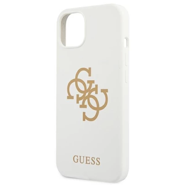 Чехол Guess Silicone 4G Logo для iPhone 13 mini White (GUHCP13SLS4GGWH)