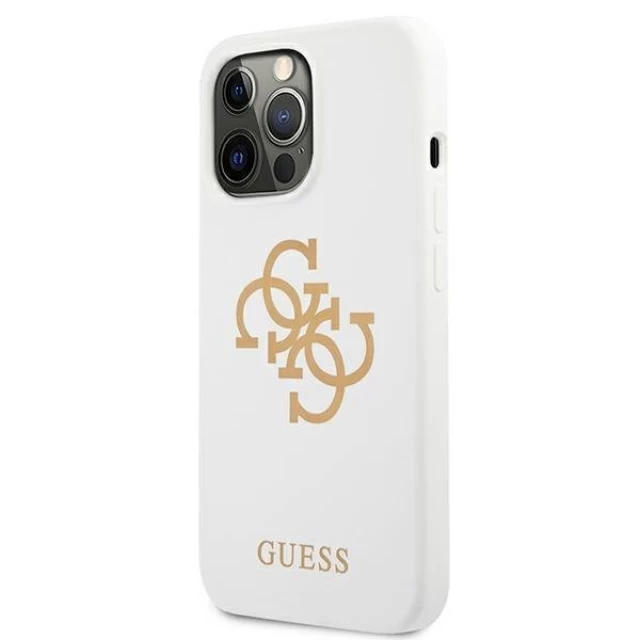 Чехол Guess Silicone 4G Logo для iPhone 13 Pro White (GUHCP13LLS4GGWH)