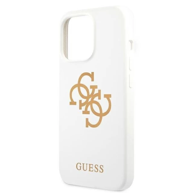 Чохол Guess Silicone 4G Logo для iPhone 13 Pro White (GUHCP13LLS4GGWH)