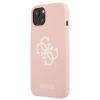 Чохол Guess Silicone 4G Logo для iPhone 13 mini Pink (GUHCP13SLS4GWPI)