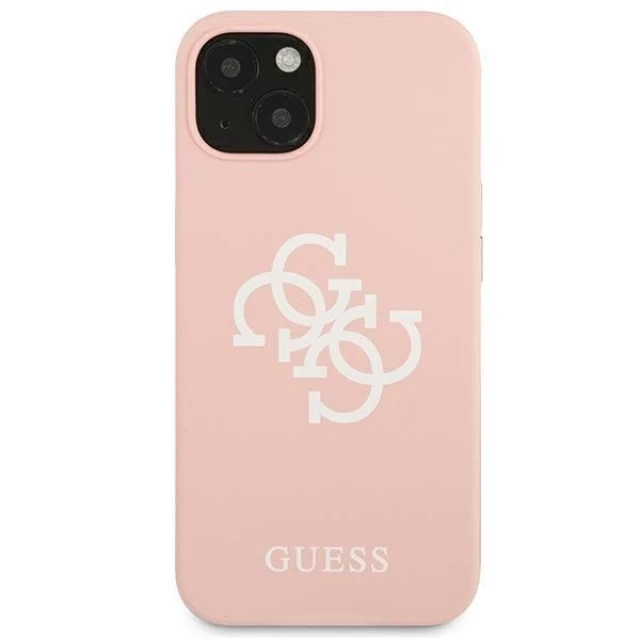 Чохол Guess Silicone 4G Logo для iPhone 13 mini Pink (GUHCP13SLS4GWPI)