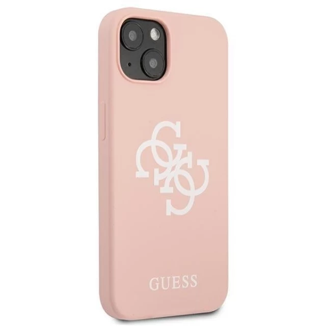 Чохол Guess Silicone 4G Logo для iPhone 13 mini Pink (GUHCP13SLS4GWPI)