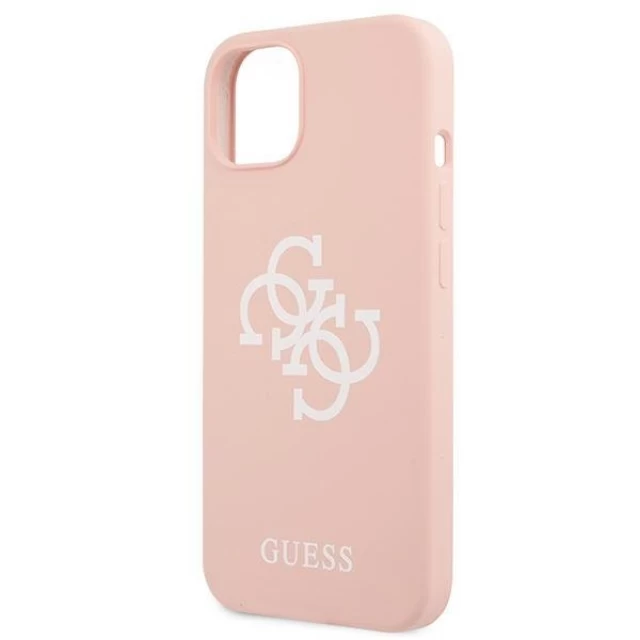 Чохол Guess Silicone 4G Logo для iPhone 13 mini Pink (GUHCP13SLS4GWPI)