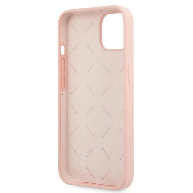 Чохол Guess Silicone 4G Logo для iPhone 13 mini Pink (GUHCP13SLS4GWPI)