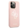 Чохол Guess Silicone 4G Logo для iPhone 13 Pro Pink (GUHCP13LLS4GWPI)