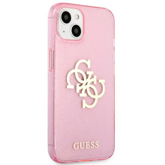 Чехол Guess Glitter 4G Big Logo для iPhone 13 Pink (GUHCP13MPCUGL4GPI)