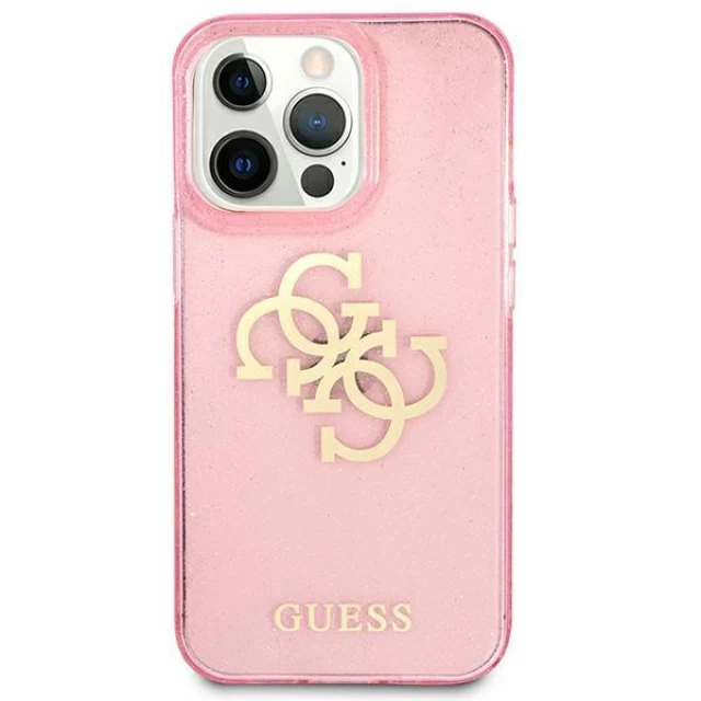 Чохол Guess Glitter 4G Big Logo для iPhone 13 Pro Pink (GUHCP13LPCUGL4GPI)
