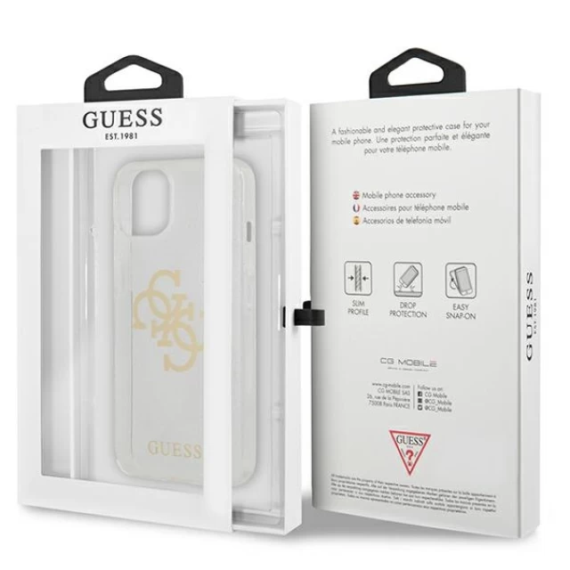 Чехол Guess Glitter 4G Big Logo для iPhone 13 Transparent (GUHCP13MPCUGL4GTR)