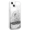 Чехол Guess 4G Big Liquid Glitter для iPhone 13 mini Silver (GUHCP13SLG4GSI)