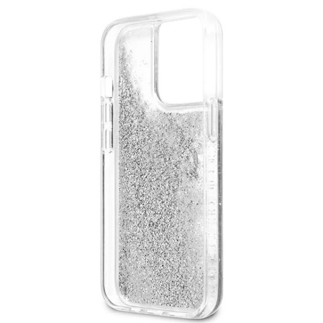 Чохол Guess 4G Big Liquid Glitter для iPhone 13 Pro Silver (GUHCP13LLG4GSI)