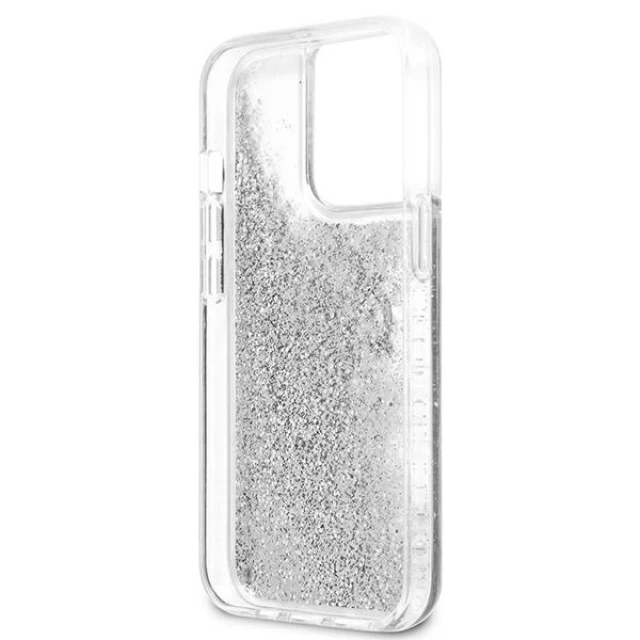 Чохол Guess 4G Big Liquid Glitter для iPhone 13 Pro Max Silver (GUHCP13XLG4GSI)