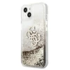 Чехол Guess 4G Big Liquid Glitter для iPhone 13 mini Gold (GUHCP13SLG4GGO)