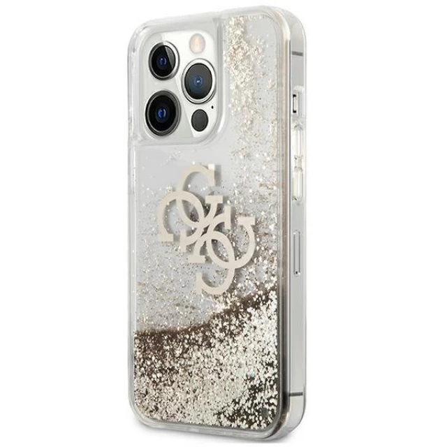 Чехол Guess Big Liquid Glitter для iPhone 13 Pro Gold (GUHCP13LLG4GGO)