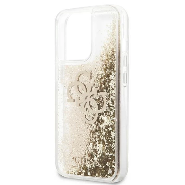 Чохол Guess Big Liquid Glitter для iPhone 13 Pro Gold (GUHCP13LLG4GGO)