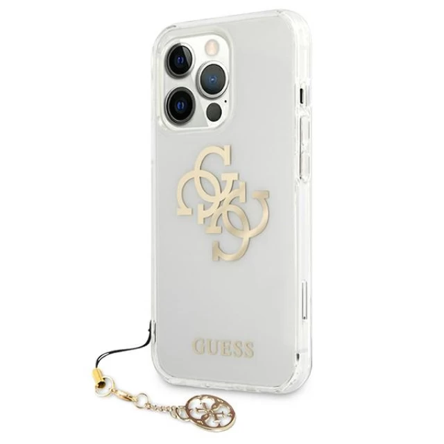 Чехол Guess 4G Gold Charms Collection для iPhone 13 Pro Transparent (GUHCP13LKS4GGO)