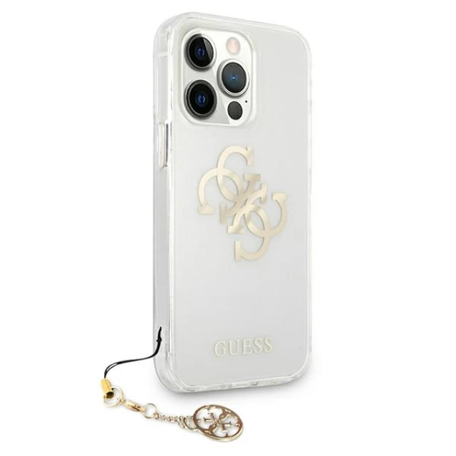 Чохол Guess 4G Gold Charms Collection для iPhone 13 Pro Transparent (GUHCP13LKS4GGO)