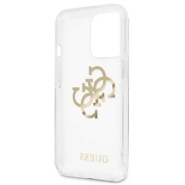 Чехол Guess 4G Gold Charms Collection для iPhone 13 Pro Transparent (GUHCP13LKS4GGO)