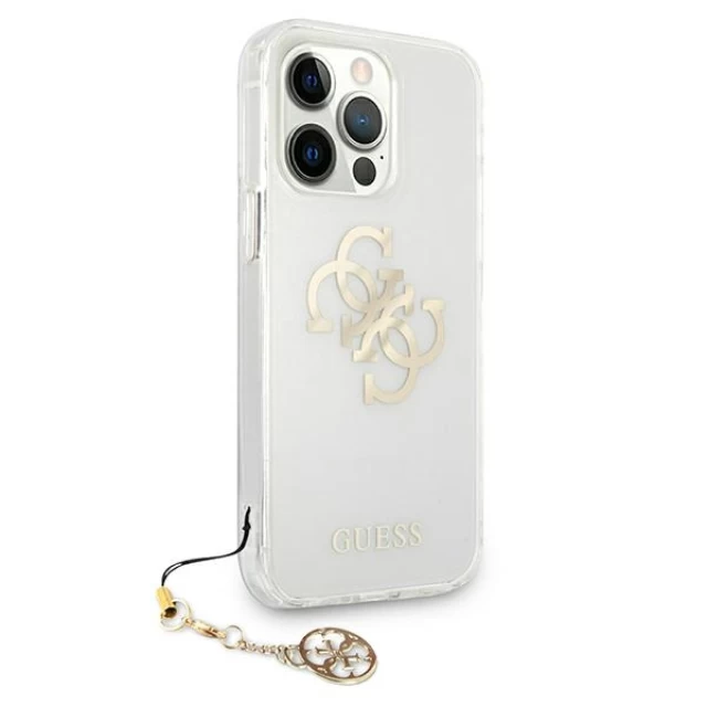 Чохол Guess 4G Gold Charms Collection для iPhone 13 Pro Max Transparent (GUHCP13XKS4GGO)