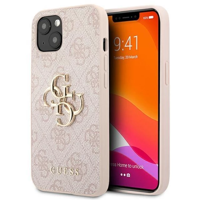 Чохол Guess 4G Big Metal Logo для iPhone 13 mini Pink (GUHCP13S4GMGPI)