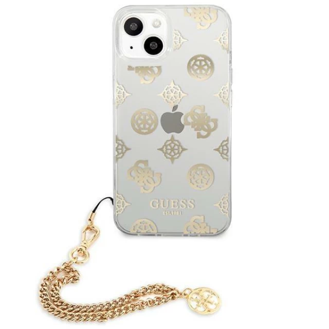 Чехол Guess Peony Chain Collection для iPhone 13 mini Gold (GUHCP13SKSPEGO)
