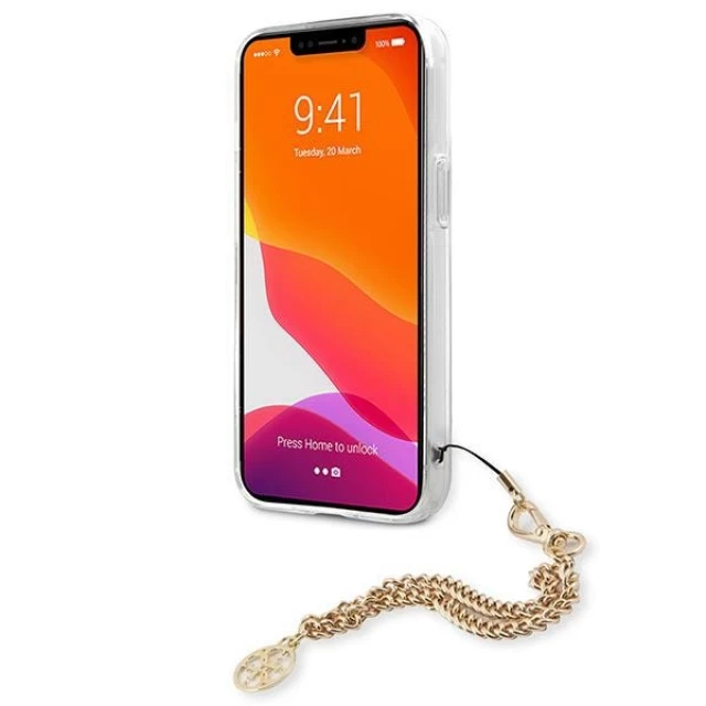 Чохол Guess Peony Chain Collection для iPhone 13 Pro Gold (GUHCP13LKSPEGO)