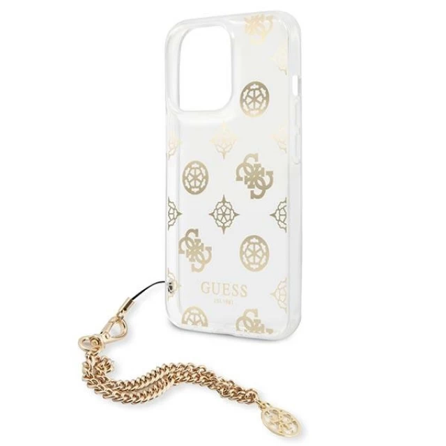 Чехол Guess Peony Chain Collection для iPhone 13 Pro Gold (GUHCP13LKSPEGO)